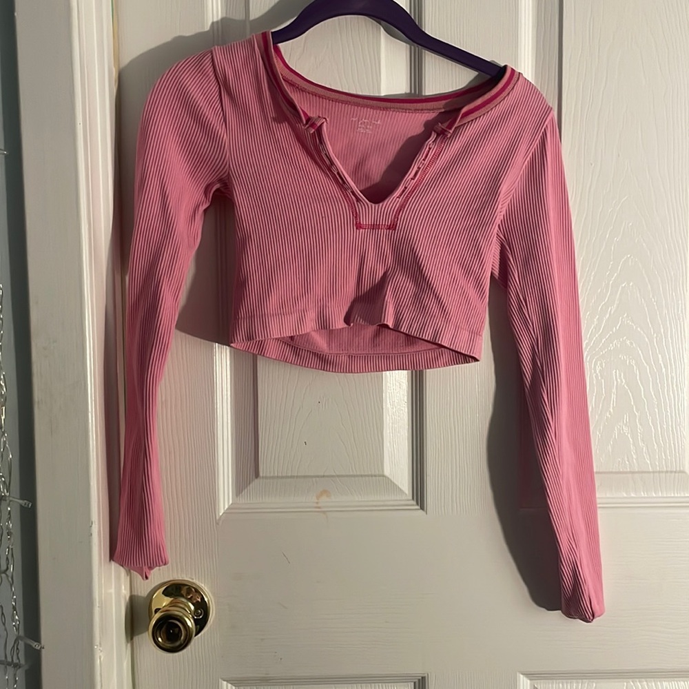 Urban Outfitters Going for gold top in hot pink